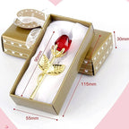 Crystal Rose Ornament – Mini Glass Flower for Valentine's Day Gift