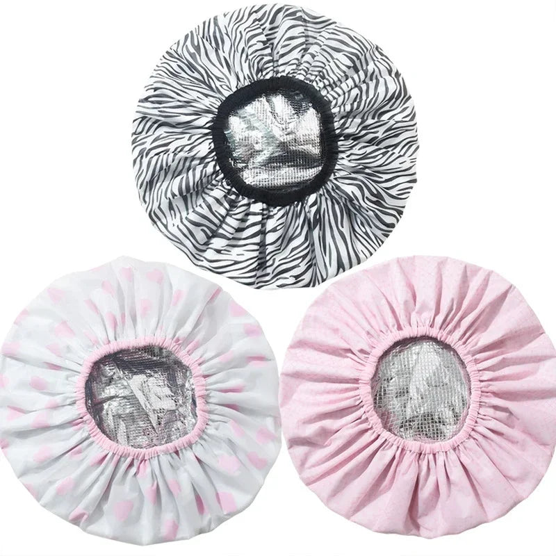 Self-Heating Thermal Hair Mask Cap – Insulated Foil Hat for Deep Conditioning