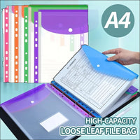 Expandable A4 Binder Pocket Organizer – Plastic Folders for Office Storage
