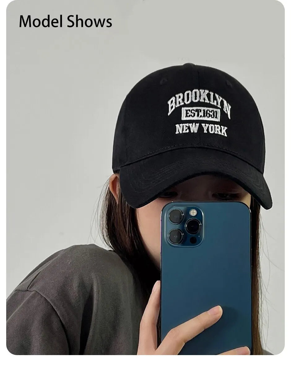 Embroidered Letter Baseball Cap – Adjustable Snapback for Outdoor Sports