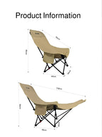 Portable Folding Camping Chair – Reclining Outdoor Seat with Leg Support