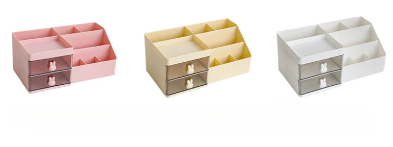 Transparent Cosmetic Organizer – Desktop Storage Drawers for Office Desks