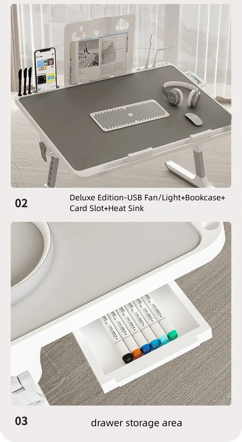 Adjustable Laptop Bed Tray – Portable Folding Desk for Home Office