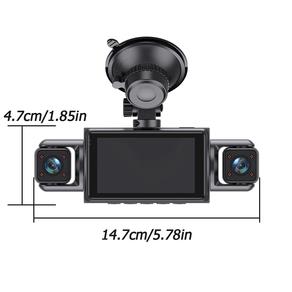 4-Channel Dash Cam – 360° WiFi Video Recorder for 24H Car Parking Surveillance