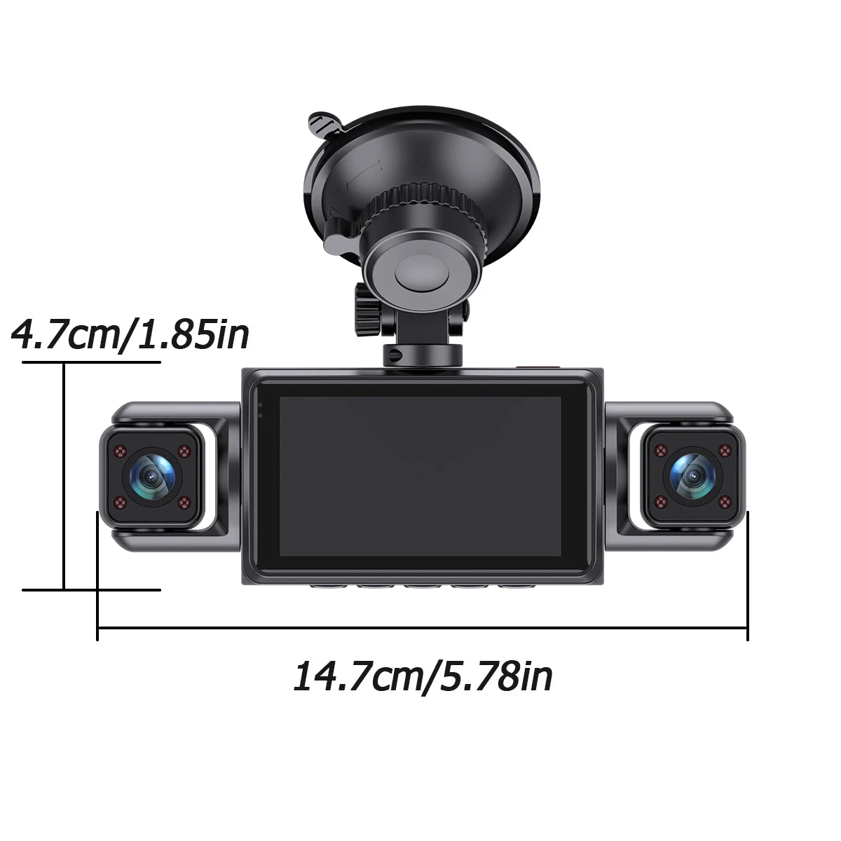 4-Channel Dash Cam – 360° WiFi Video Recorder for 24H Car Parking Surveillance