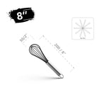 Stainless Steel Balloon Whisk – 8 10 12 Inch Wire Beater for Kitchen Cooking