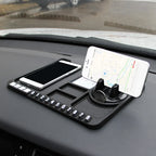 Silicone Dashboard Phone Pad – 4-in-1 Parking Number Card for Car Navigation