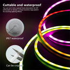 RGBIC Silicone Neon LED Strip – Music Sync Lighting for Room Decor