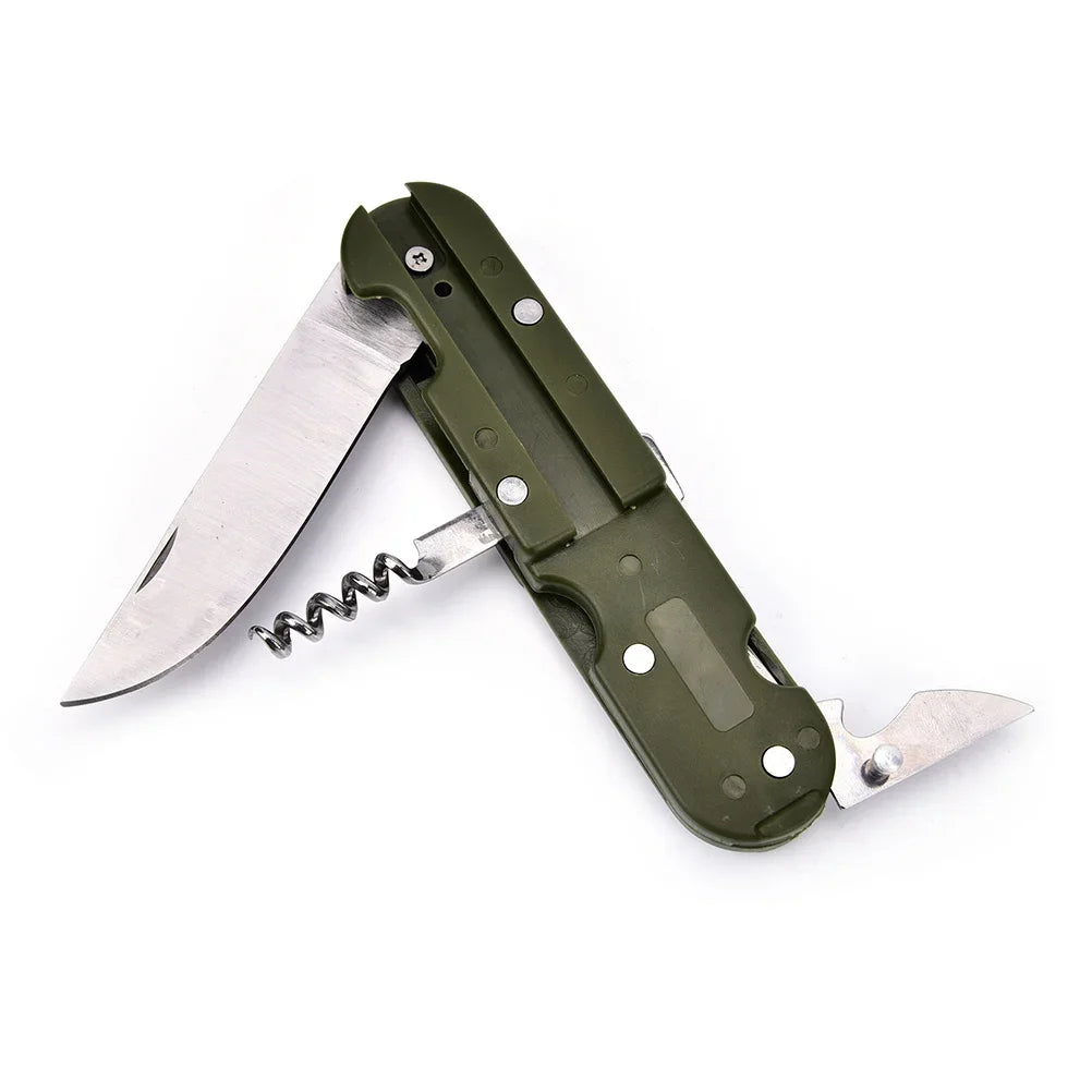 Stainless Steel Folding Camping Cutlery – Portable Utensils for Outdoor Hiking