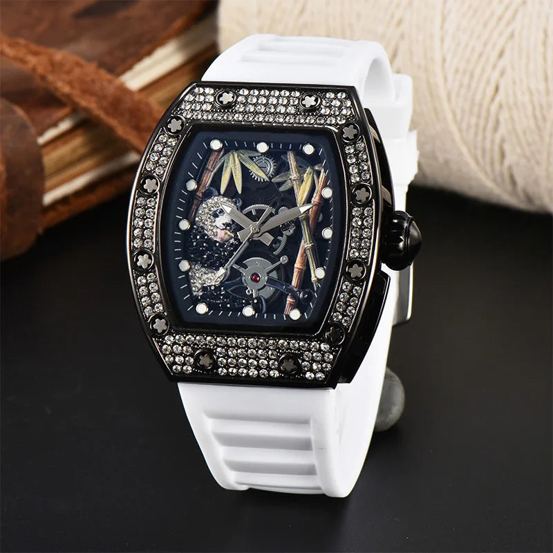 Bamboo Hollow Dial Quartz Watch – Fashionable Wooden Wristwatch for Men