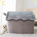 Soft Pet Bed Tent – Washable Enclosed Kennel for Indoor Dogs and Cats