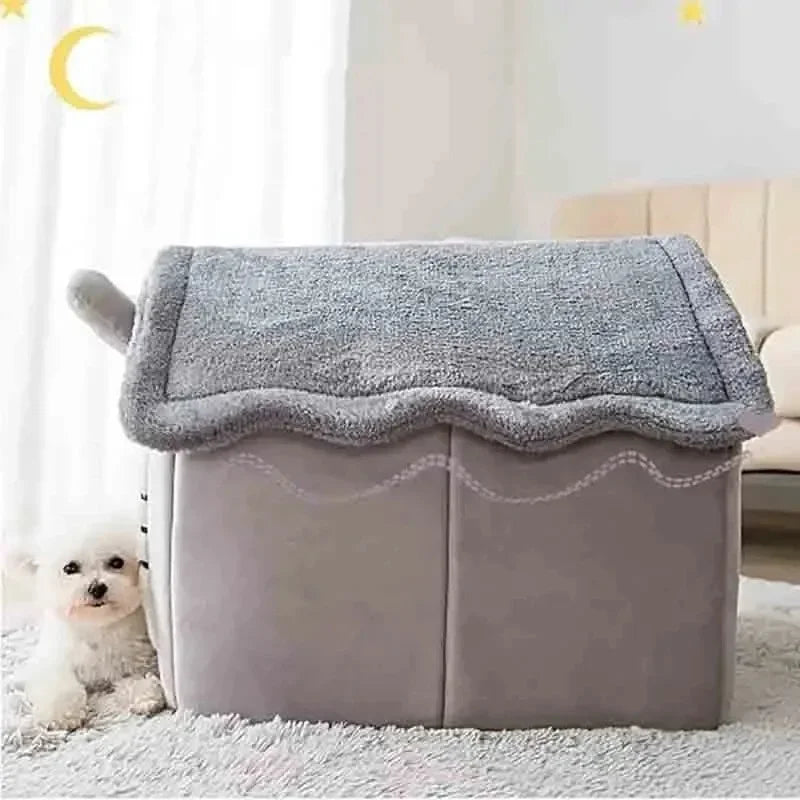 Soft Pet Bed Tent – Washable Enclosed Kennel for Indoor Dogs and Cats
