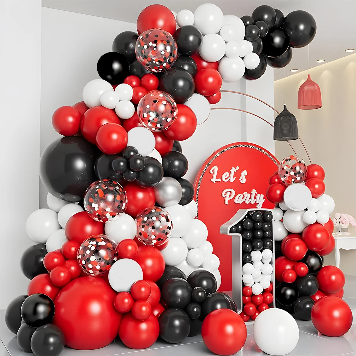 Metallic Pearl and Confetti Balloons – Decorative Latex Set for Party Events