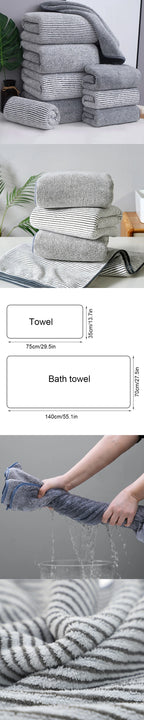 Bamboo Charcoal Coral Velvet Bath Towel – Super Absorbent for Daily Bathroom Use