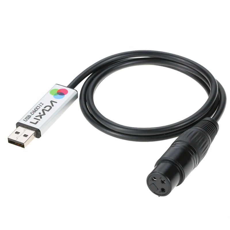 USB to DMX Lighting Controller – Computer Interface for Stage DMX512 Dimming