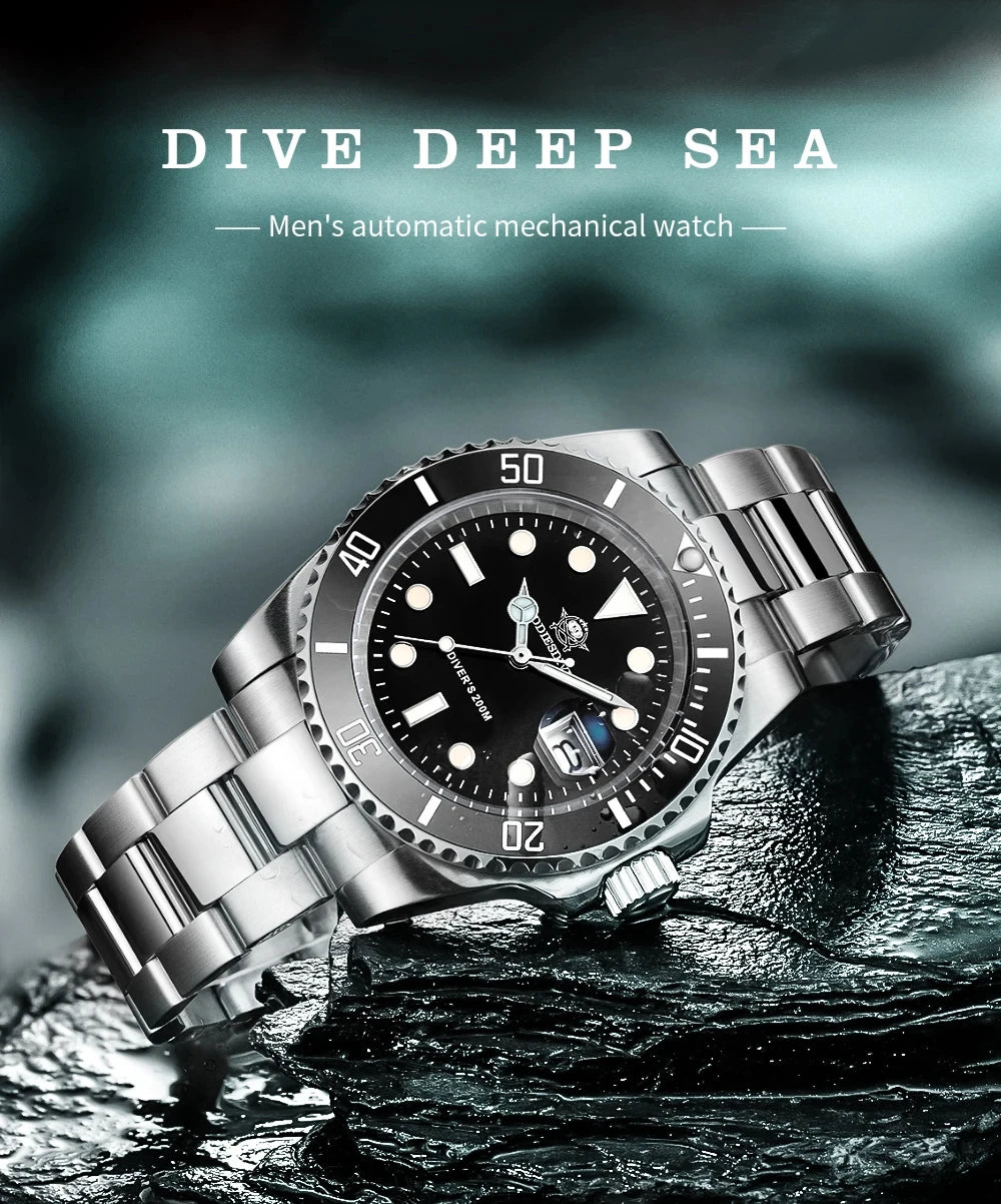 ADDIESDIVE Quartz Dive Watch – Stainless Steel Ceramic Bezel for Scuba Diving