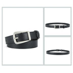PU Leather Waist Belt – Metal Buckle Accessory for Women Jeans and Dresses