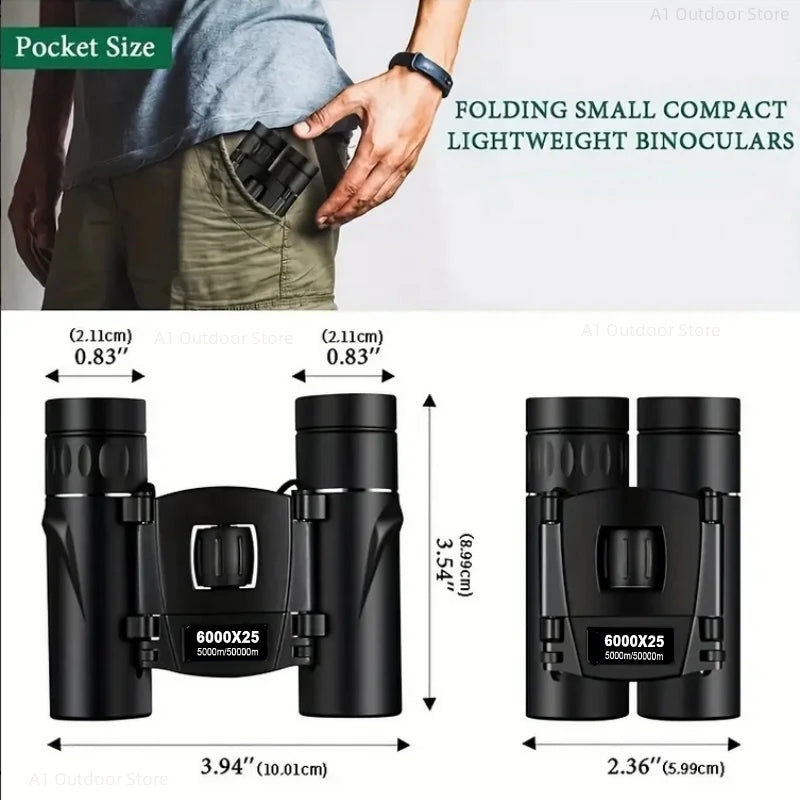 HD Compact Binoculars – Powerful Long Range Optics for Outdoor Hunting Travel