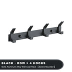 Wall Mounted Coat Rack – Matte Black Clothes Hook for Bathroom and Entryway