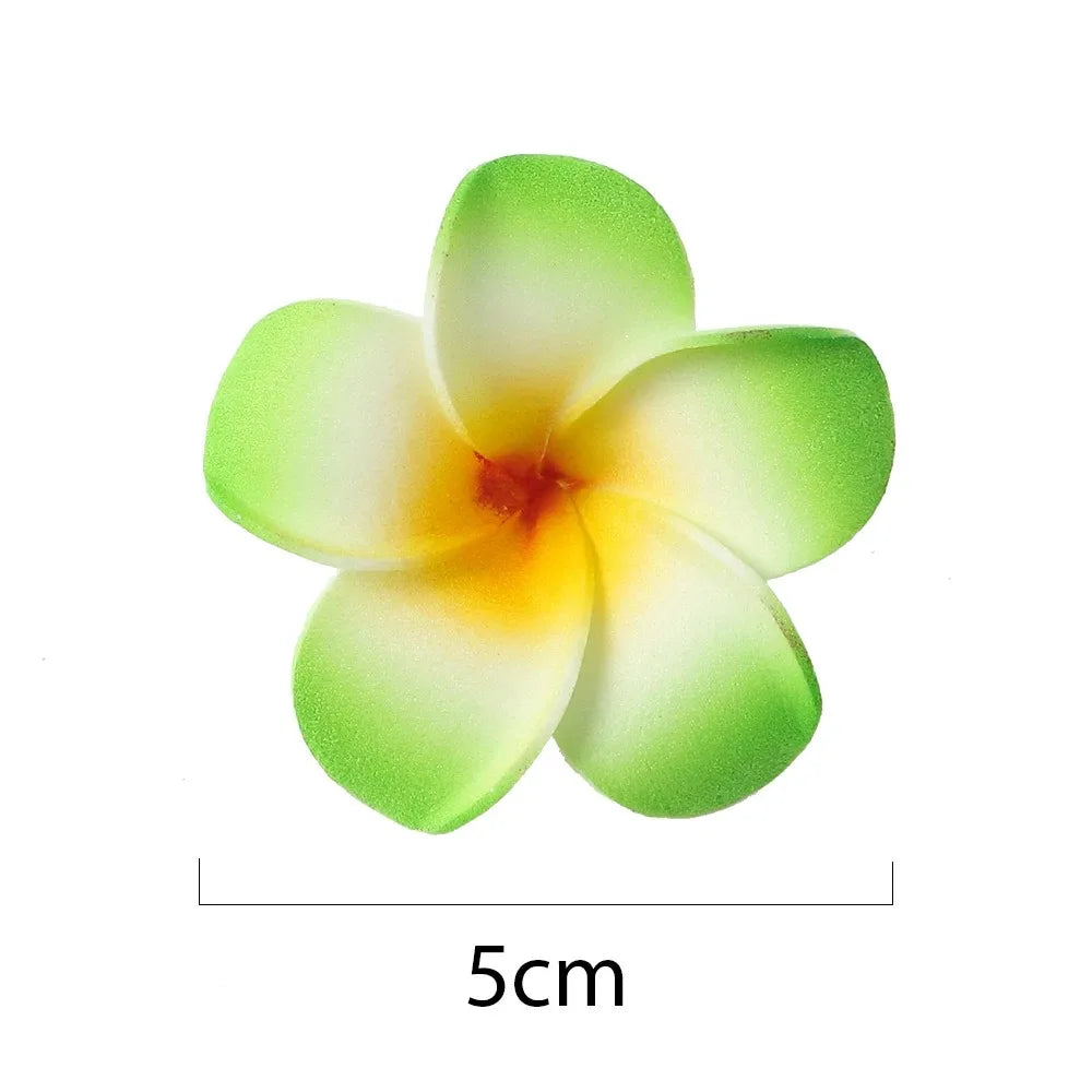 Artificial PE Foam Flowers – 5cm Hawaiian Plumeria for Wedding Decor DIY Crafts