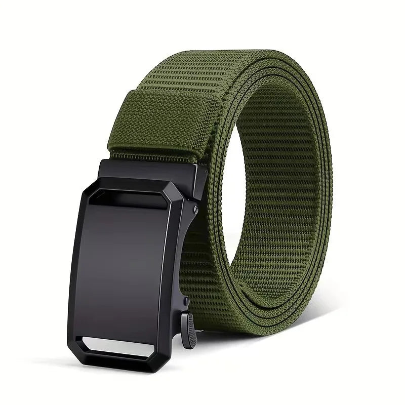 Tactical Canvas Belt – Durable Automatic Buckle for Men Outdoor Hunting