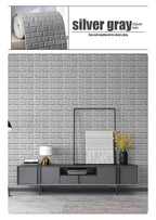 Self-Adhesive 3D Foam Brick Wallpaper – Waterproof Wall Decor for Home Living