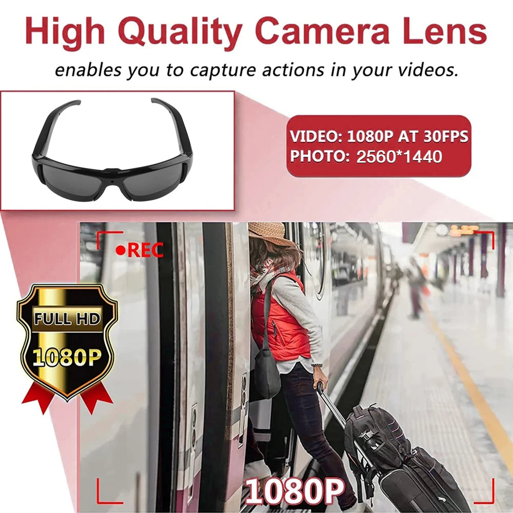 HD Mini Glasses Camera – Wearable Video Recorder for Outdoor Sports