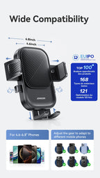 Universal Car Phone Mount – 360° Rotating Air Vent Holder for Smartphone