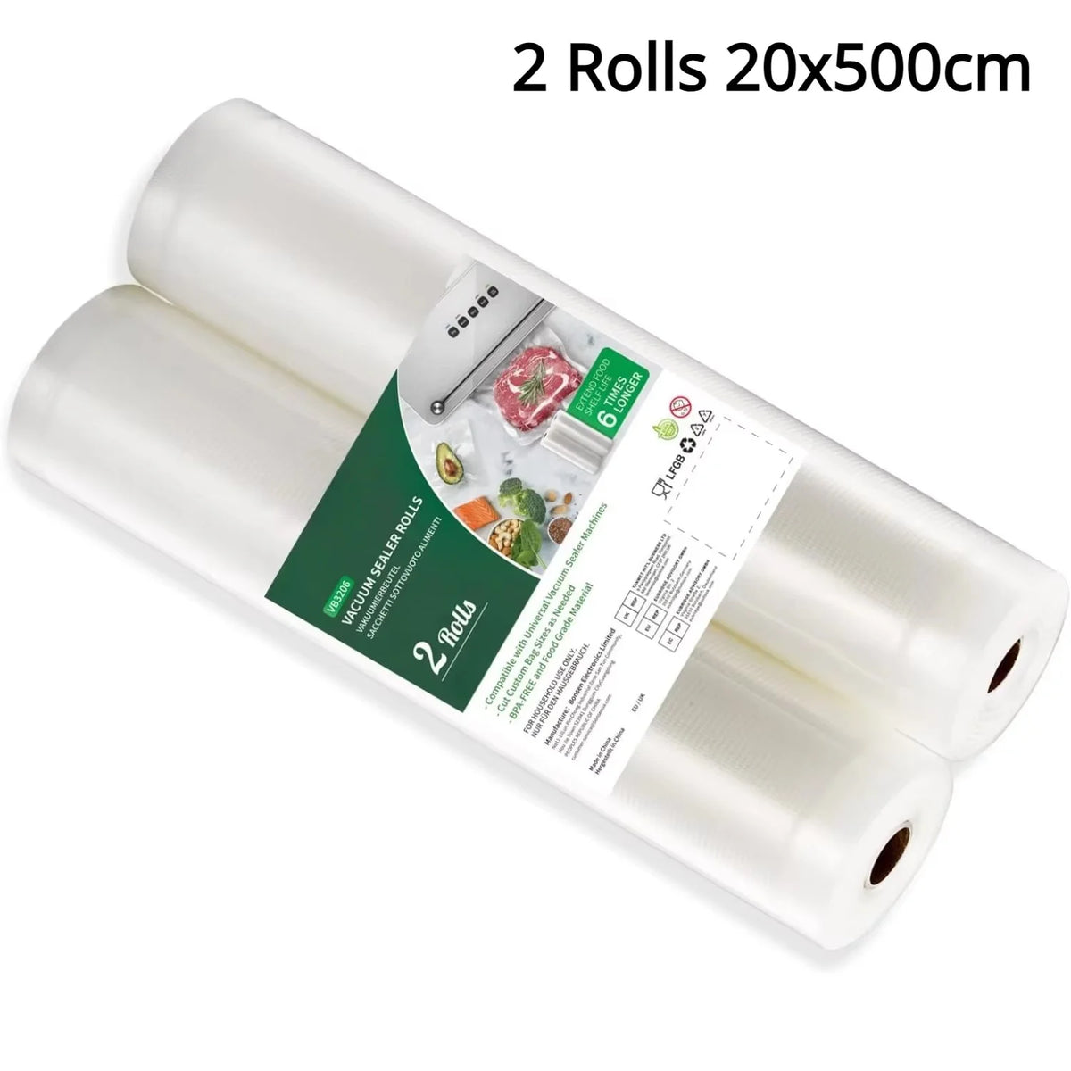 Embossed Vacuum Sealer Bags – Food Preservation Rolls for Sous Vide Cooking
