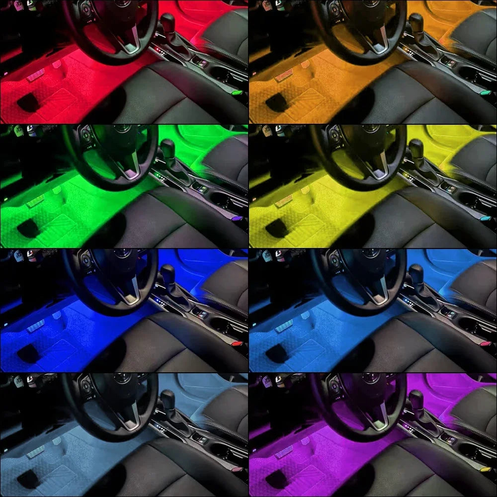 RGB LED Car Interior Light – Wireless Music Control for Auto Atmosphere
