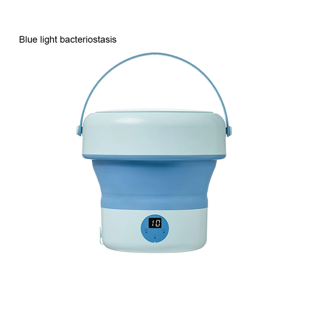Portable Folding Washing Machine – Ultrasonic Mini Washer for Travel and Home