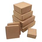 Square Kraft Gift Boxes – Multi Size Paper Containers for Wedding Favors