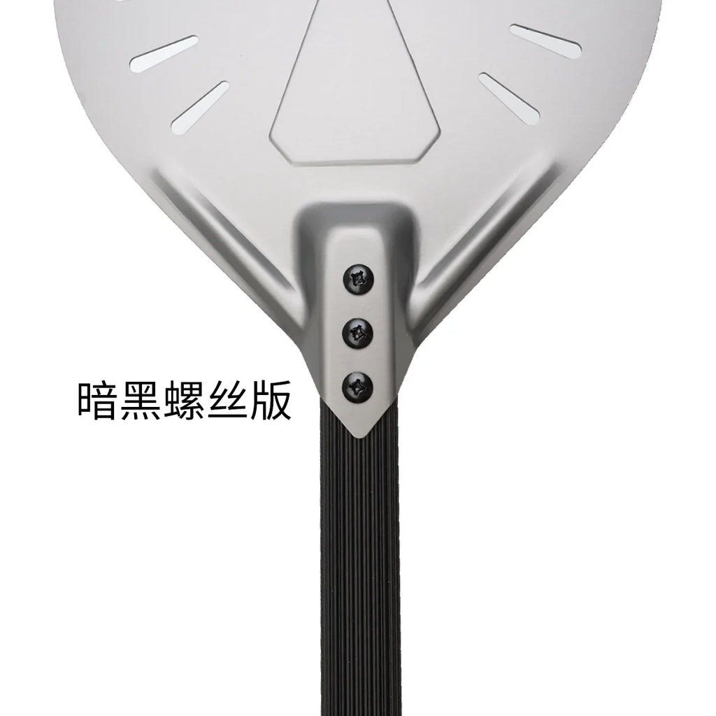 Perforated Aluminum Pizza Peel – Non-Slip Wooden Handle for Home Baking