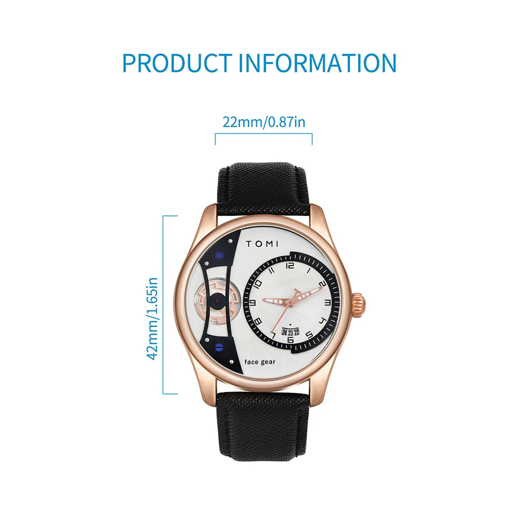 Minimalist Quartz Watch – Luxury Double Strap Set for Business Gift