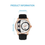 Minimalist Quartz Watch – Luxury Double Strap Set for Business Gift