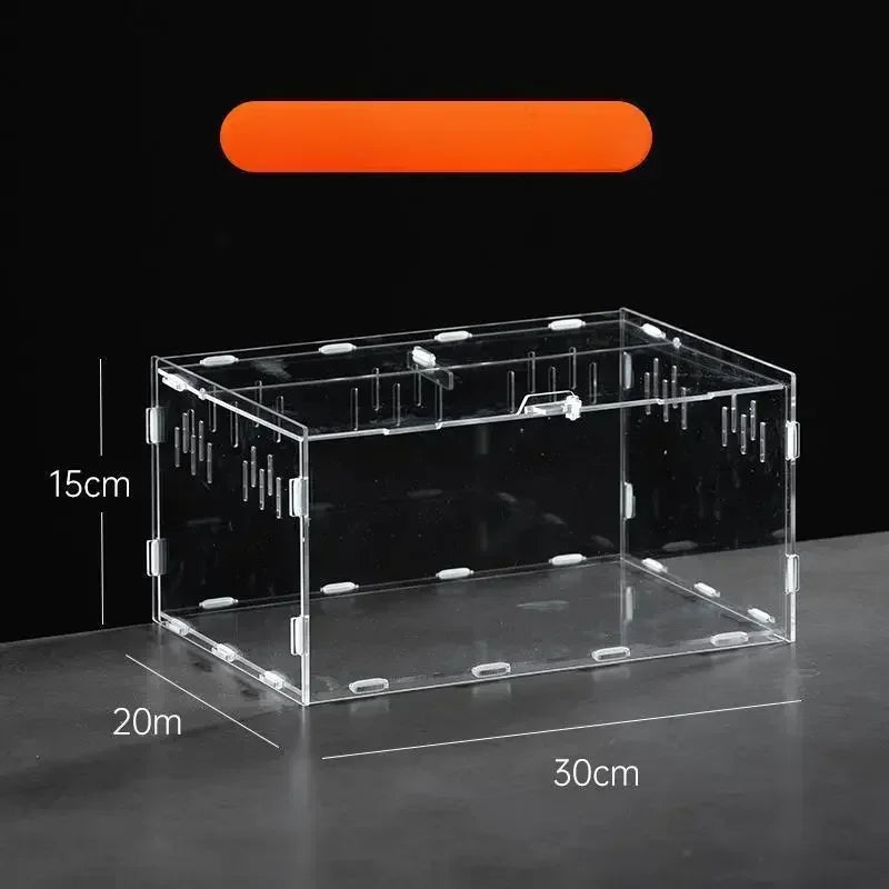 Acrylic Reptile Terrarium – Nano Arboreal Enclosure for Spiders and Insects