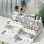 Large Plastic Makeup Organizer – Multi-Drawer Storage for Vanity Desktop
