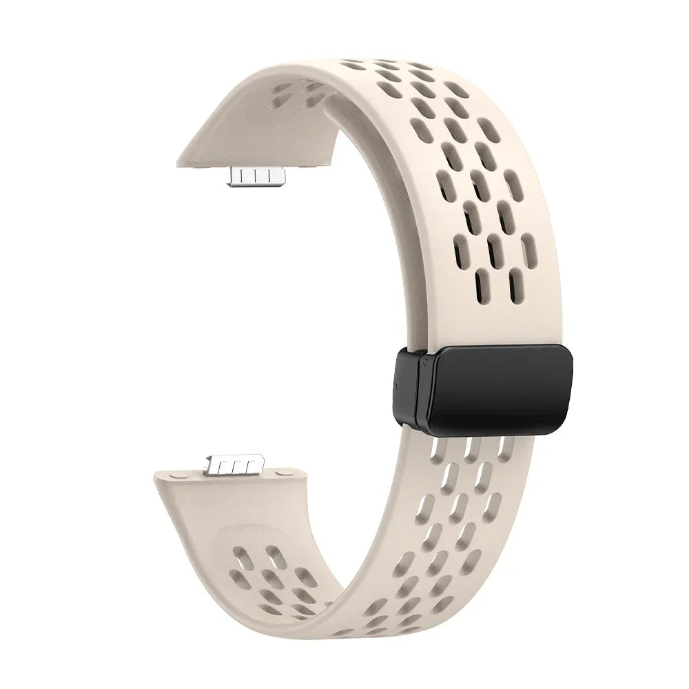 Magnetic Silicone Watch Strap – Breathable Sports Band for Huawei Watch Fit