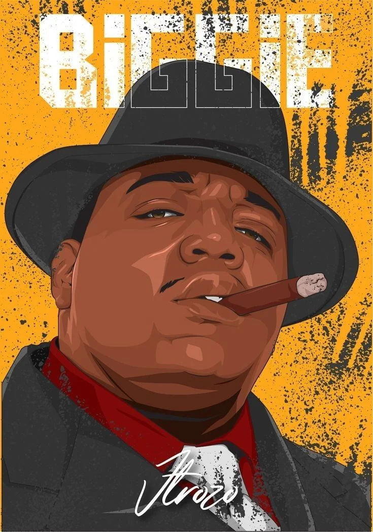Hip Hop Canvas Wall Art – Notorious BIG and Tupac Poster for Home Decor