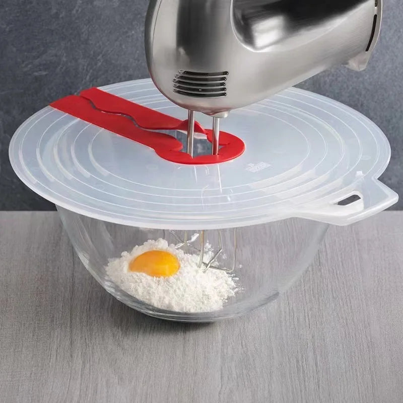 Silicone Mixing Bowl Splatter Guard – Splashproof Lid for Baking and Cooking