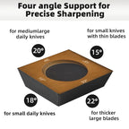 Rolling Knife Sharpener – Diamond Whetstone Kit for Straight Edge Blades
