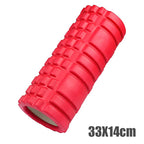 33cm Foam Yoga Massage Roller – Textured Grid Muscle Recovery for Gym Training