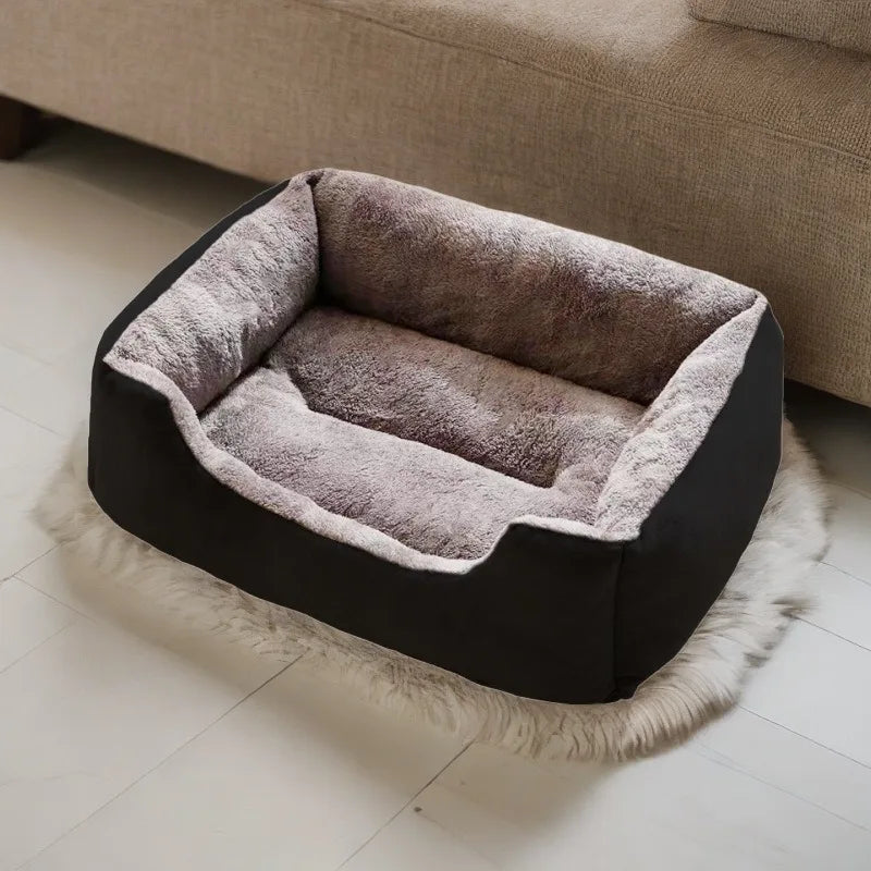 Plush Pet Bed – Soft Cushion Basket for Cats and Small Dogs