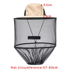 Mosquito Head Net Hat – Sun Protection Mesh Veil for Outdoor Fishing Hiking
