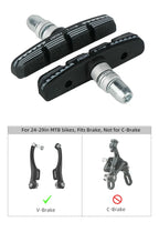 70mm V-Brake Pads – Threaded Linear Pull Shoes for Mountain Biking