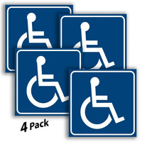 Handicap Symbol Decals – 6x6 Inch Adhesive Vinyl Stickers for Accessibility Signage