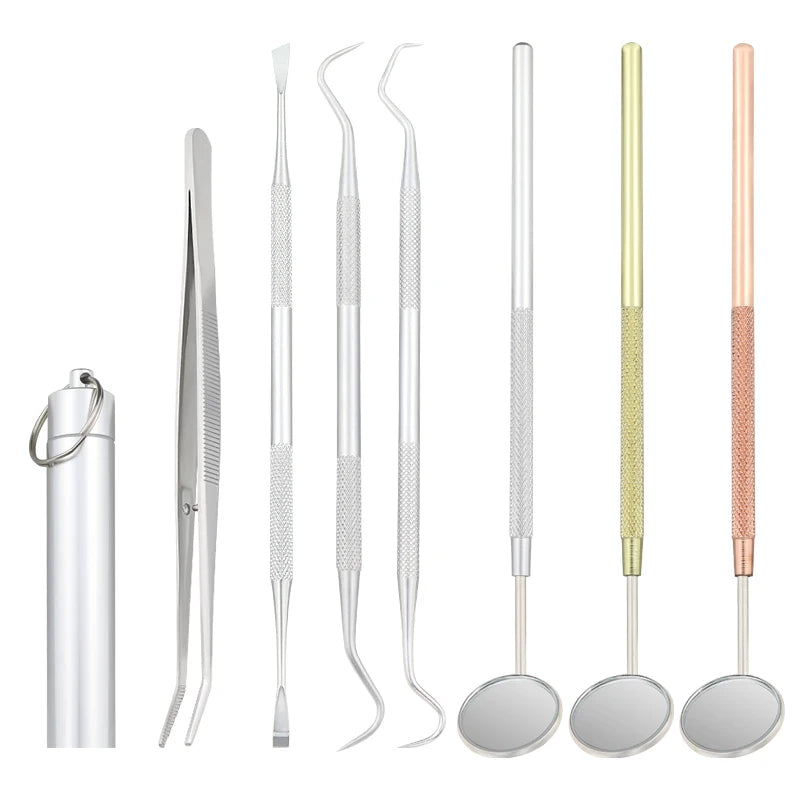 Stainless Steel Dental Tool Set – Professional Exam Kit for Oral Hygiene