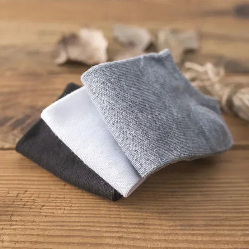 Cotton Ankle Socks – Breathable Solid Color Footwear for Sports and Gym