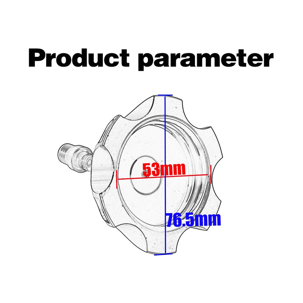 CNC Fuel Tank Gas Cap – 53mm Breather Vent for Motocross Dirt Bikes
