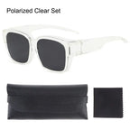 Polarized Fit Over Sunglasses – Square Wrap Around UV Protection for Outdoors